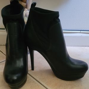 Black Heel Booties, G by Guess size 9